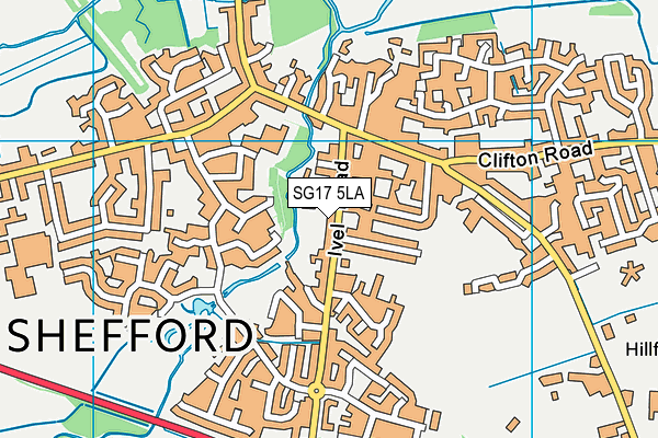 SG17 5LA map - OS VectorMap District (Ordnance Survey) SG17 5LA map - OS VectorMap District (Ordnance Survey)