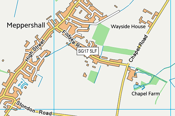 SG17 5LF map - OS VectorMap District (Ordnance Survey) SG17 5LF map - OS VectorMap District (Ordnance Survey)