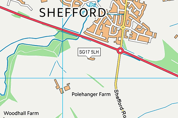 SG17 5LH map - OS VectorMap District (Ordnance Survey) SG17 5LH map - OS VectorMap District (Ordnance Survey)