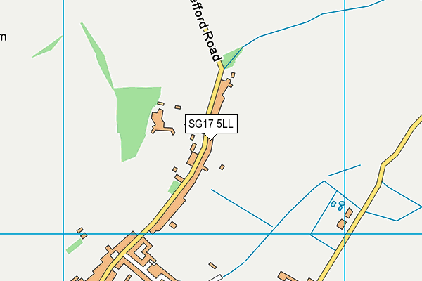 SG17 5LL map - OS VectorMap District (Ordnance Survey) SG17 5LL map - OS VectorMap District (Ordnance Survey)