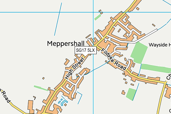 SG17 5LX map - OS VectorMap District (Ordnance Survey) SG17 5LX map - OS VectorMap District (Ordnance Survey)