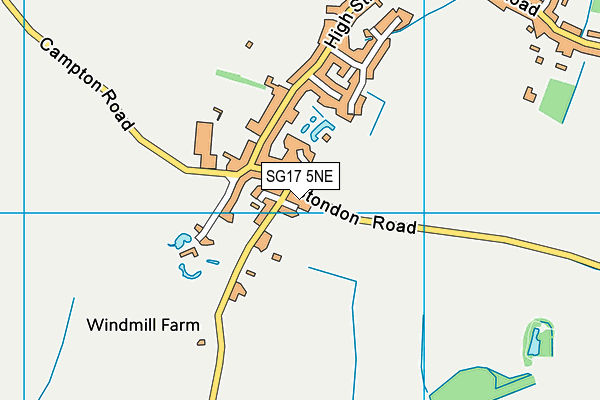 SG17 5NE map - OS VectorMap District (Ordnance Survey) SG17 5NE map - OS VectorMap District (Ordnance Survey)