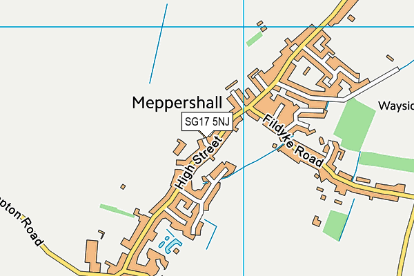 SG17 5NJ map - OS VectorMap District (Ordnance Survey) SG17 5NJ map - OS VectorMap District (Ordnance Survey)