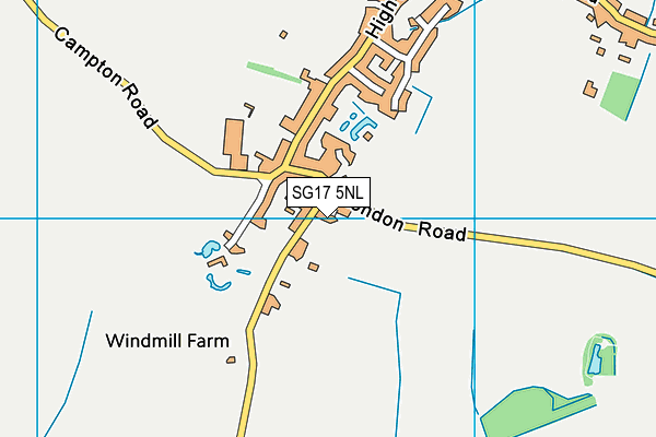 SG17 5NL map - OS VectorMap District (Ordnance Survey)