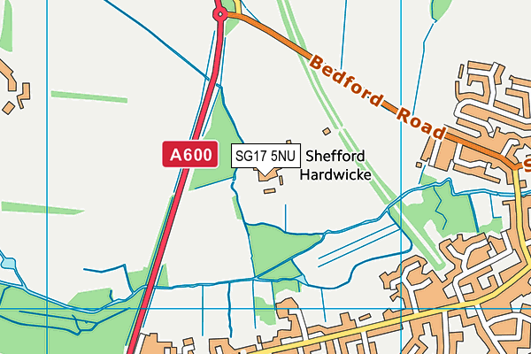 SG17 5NU map - OS VectorMap District (Ordnance Survey) SG17 5NU map - OS VectorMap District (Ordnance Survey)