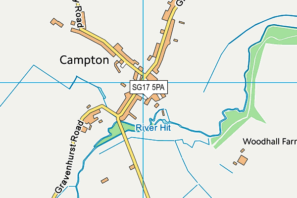 SG17 5PA map - OS VectorMap District (Ordnance Survey) SG17 5PA map - OS VectorMap District (Ordnance Survey)