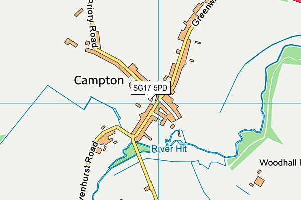 SG17 5PD map - OS VectorMap District (Ordnance Survey) SG17 5PD map - OS VectorMap District (Ordnance Survey)