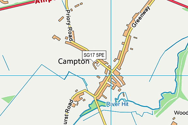 SG17 5PE map - OS VectorMap District (Ordnance Survey) SG17 5PE map - OS VectorMap District (Ordnance Survey)