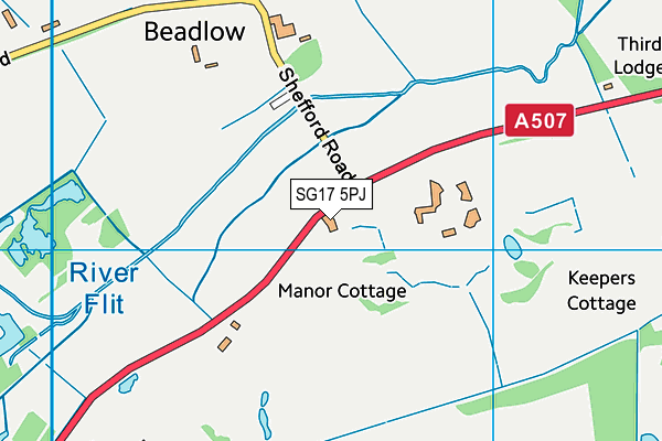 SG17 5PJ map - OS VectorMap District (Ordnance Survey) SG17 5PJ map - OS VectorMap District (Ordnance Survey)
