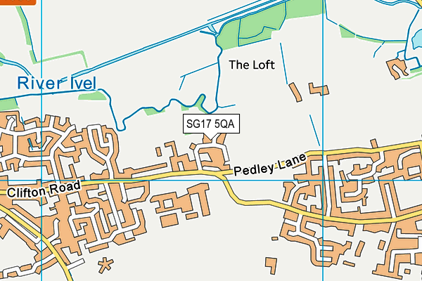 SG17 5QA map - OS VectorMap District (Ordnance Survey) SG17 5QA map - OS VectorMap District (Ordnance Survey)