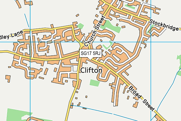 SG17 5RJ map - OS VectorMap District (Ordnance Survey) SG17 5RJ map - OS VectorMap District (Ordnance Survey)