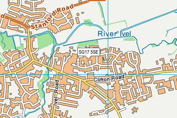 SG17 5SE map - OS VectorMap District (Ordnance Survey) SG17 5SE map - OS VectorMap District (Ordnance Survey)