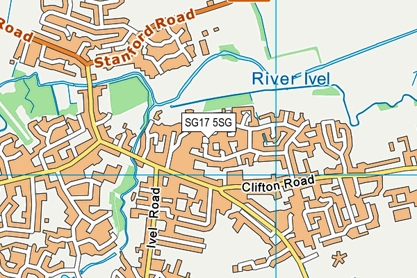 SG17 5SG map - OS VectorMap District (Ordnance Survey) SG17 5SG map - OS VectorMap District (Ordnance Survey)