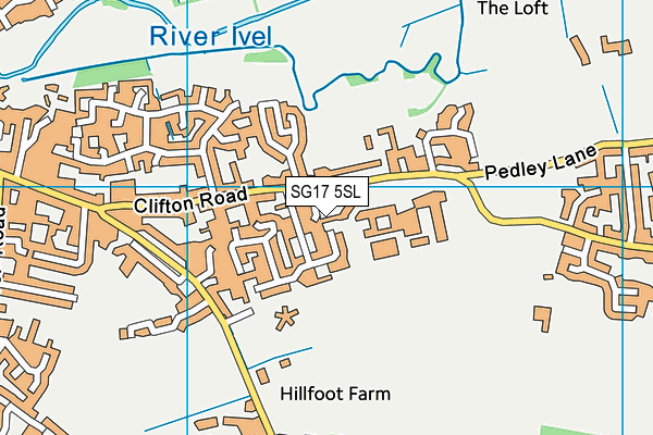 SG17 5SL map - OS VectorMap District (Ordnance Survey) SG17 5SL map - OS VectorMap District (Ordnance Survey)