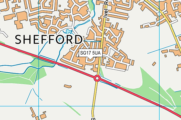 SG17 5UA map - OS VectorMap District (Ordnance Survey) SG17 5UA map - OS VectorMap District (Ordnance Survey)