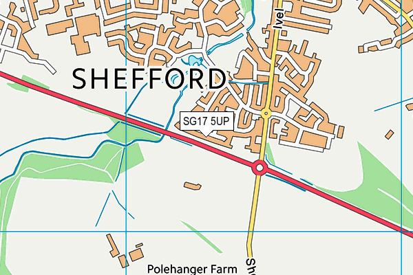SG17 5UP map - OS VectorMap District (Ordnance Survey) SG17 5UP map - OS VectorMap District (Ordnance Survey)