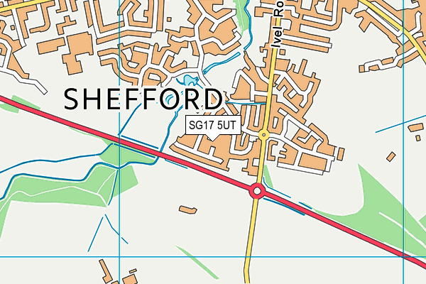 SG17 5UT map - OS VectorMap District (Ordnance Survey) SG17 5UT map - OS VectorMap District (Ordnance Survey)