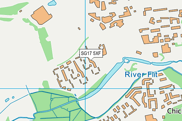 SG17 5XF map - OS VectorMap District (Ordnance Survey) SG17 5XF map - OS VectorMap District (Ordnance Survey)