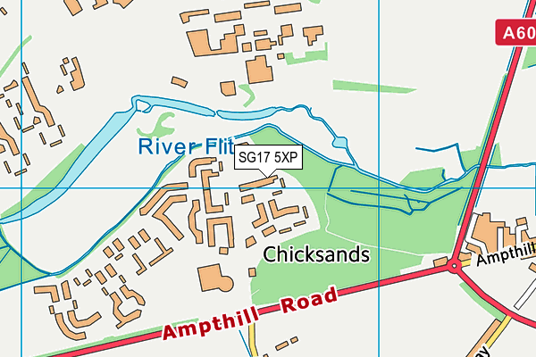 SG17 5XP map - OS VectorMap District (Ordnance Survey) SG17 5XP map - OS VectorMap District (Ordnance Survey)