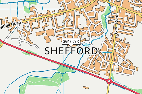 SG17 5YR map - OS VectorMap District (Ordnance Survey) SG17 5YR map - OS VectorMap District (Ordnance Survey)