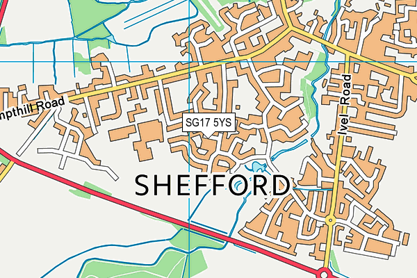 SG17 5YS map - OS VectorMap District (Ordnance Survey) SG17 5YS map - OS VectorMap District (Ordnance Survey)