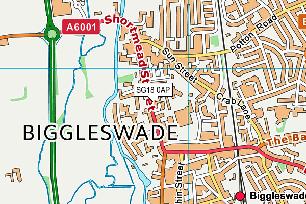 SG18 0AP map - OS VectorMap District (Ordnance Survey) SG18 0AP map - OS VectorMap District (Ordnance Survey)
