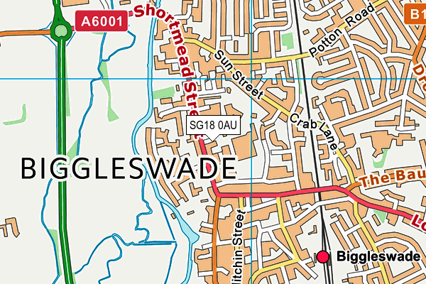 SG18 0AU map - OS VectorMap District (Ordnance Survey) SG18 0AU map - OS VectorMap District (Ordnance Survey)