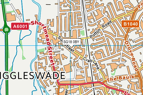 SG18 0BY map - OS VectorMap District (Ordnance Survey) SG18 0BY map - OS VectorMap District (Ordnance Survey)
