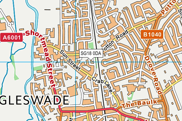 SG18 0DA map - OS VectorMap District (Ordnance Survey) SG18 0DA map - OS VectorMap District (Ordnance Survey)