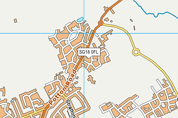 SG18 0FL map - OS VectorMap District (Ordnance Survey) SG18 0FL map - OS VectorMap District (Ordnance Survey)