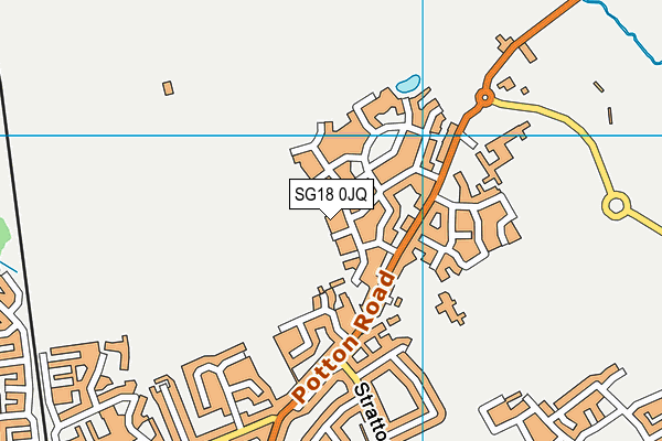 SG18 0JQ map - OS VectorMap District (Ordnance Survey) SG18 0JQ map - OS VectorMap District (Ordnance Survey)