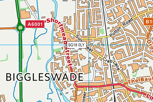 SG18 0LY map - OS VectorMap District (Ordnance Survey) SG18 0LY map - OS VectorMap District (Ordnance Survey)