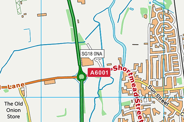 SG18 0NA map - OS VectorMap District (Ordnance Survey) SG18 0NA map - OS VectorMap District (Ordnance Survey)