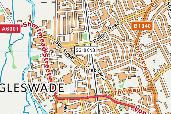 SG18 0NB map - OS VectorMap District (Ordnance Survey) SG18 0NB map - OS VectorMap District (Ordnance Survey)