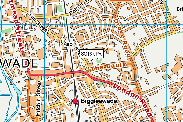 SG18 0PR map - OS VectorMap District (Ordnance Survey) SG18 0PR map - OS VectorMap District (Ordnance Survey)