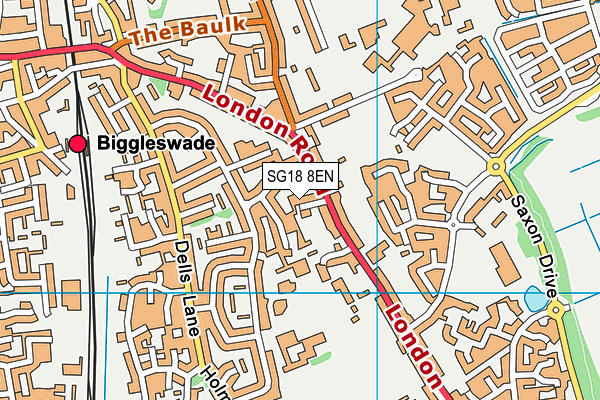 SG18 8EN map - OS VectorMap District (Ordnance Survey) SG18 8EN map - OS VectorMap District (Ordnance Survey)