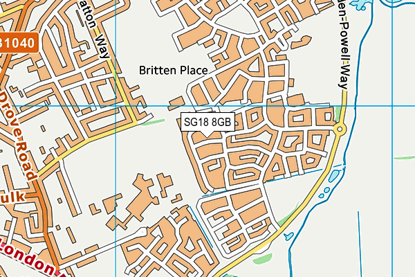 SG18 8GB map - OS VectorMap District (Ordnance Survey) SG18 8GB map - OS VectorMap District (Ordnance Survey)