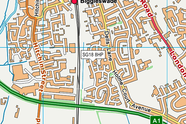 SG18 8HP map - OS VectorMap District (Ordnance Survey) SG18 8HP map - OS VectorMap District (Ordnance Survey)