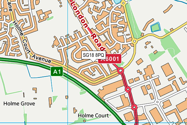 SG18 8PQ map - OS VectorMap District (Ordnance Survey) SG18 8PQ map - OS VectorMap District (Ordnance Survey)