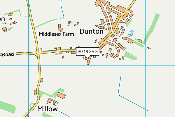 SG18 8RG map - OS VectorMap District (Ordnance Survey) SG18 8RG map - OS VectorMap District (Ordnance Survey)