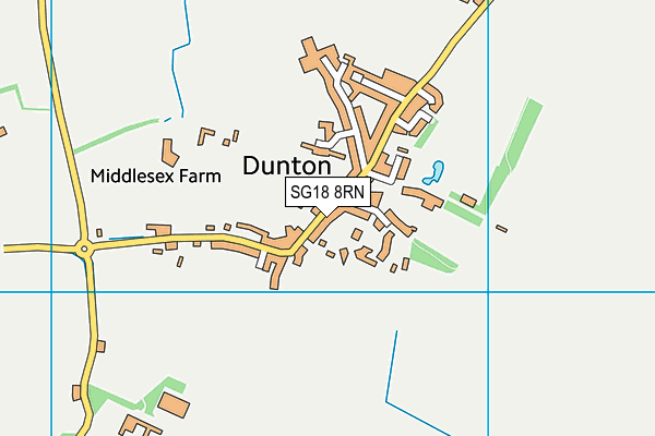SG18 8RN map - OS VectorMap District (Ordnance Survey) SG18 8RN map - OS VectorMap District (Ordnance Survey)