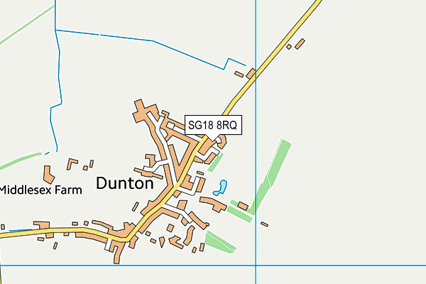SG18 8RQ map - OS VectorMap District (Ordnance Survey) SG18 8RQ map - OS VectorMap District (Ordnance Survey)