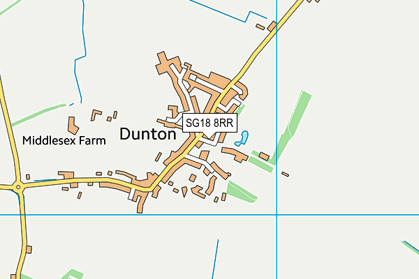 SG18 8RR map - OS VectorMap District (Ordnance Survey)