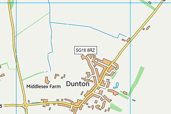 SG18 8RZ map - OS VectorMap District (Ordnance Survey) SG18 8RZ map - OS VectorMap District (Ordnance Survey)