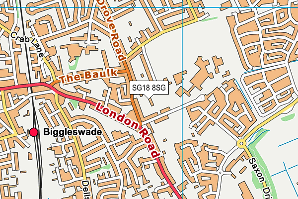 SG18 8SG map - OS VectorMap District (Ordnance Survey) SG18 8SG map - OS VectorMap District (Ordnance Survey)