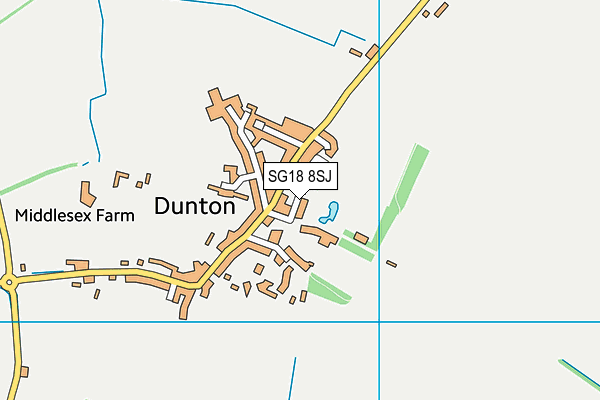 SG18 8SJ map - OS VectorMap District (Ordnance Survey) SG18 8SJ map - OS VectorMap District (Ordnance Survey)