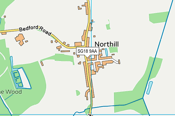 SG18 9AA map - OS VectorMap District (Ordnance Survey)