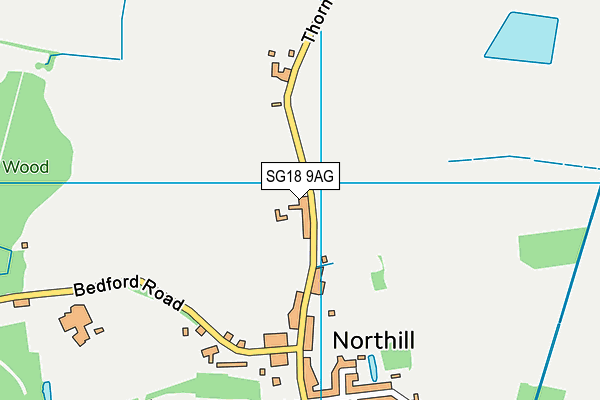 SG18 9AG map - OS VectorMap District (Ordnance Survey) SG18 9AG map - OS VectorMap District (Ordnance Survey)