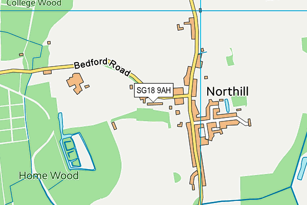 SG18 9AH map - OS VectorMap District (Ordnance Survey) SG18 9AH map - OS VectorMap District (Ordnance Survey)