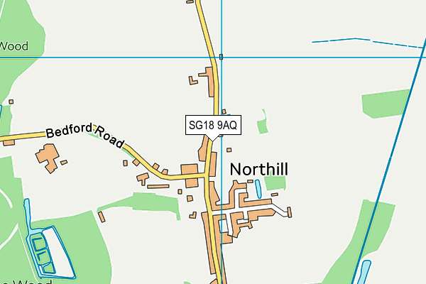SG18 9AQ map - OS VectorMap District (Ordnance Survey)